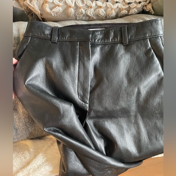 Aritzia Babaton Command Sold Out Aritzia Vegan Black Leather Pants Sz 4 - Picture 13 of 17